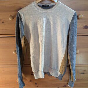 Colorblock Long-Sleeved Wool Sweater - M/L Sizing - Roberto Collina
